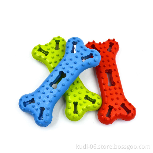 Eco-Friendly Gum Bone Shape Rubber Dog Toy for Teething and Massage